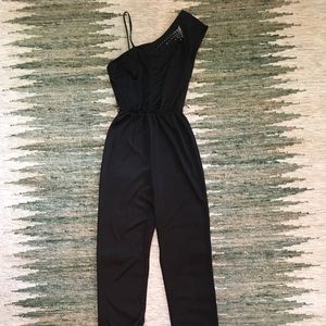 Black 70’s Satin Jumpsuit